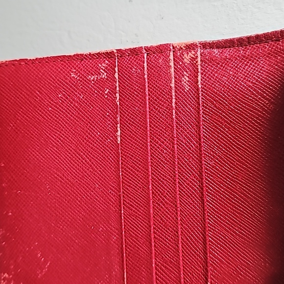 Burberry Nova Long Wallet, Kiss Lock Red and Tan - Picture 13 of 16